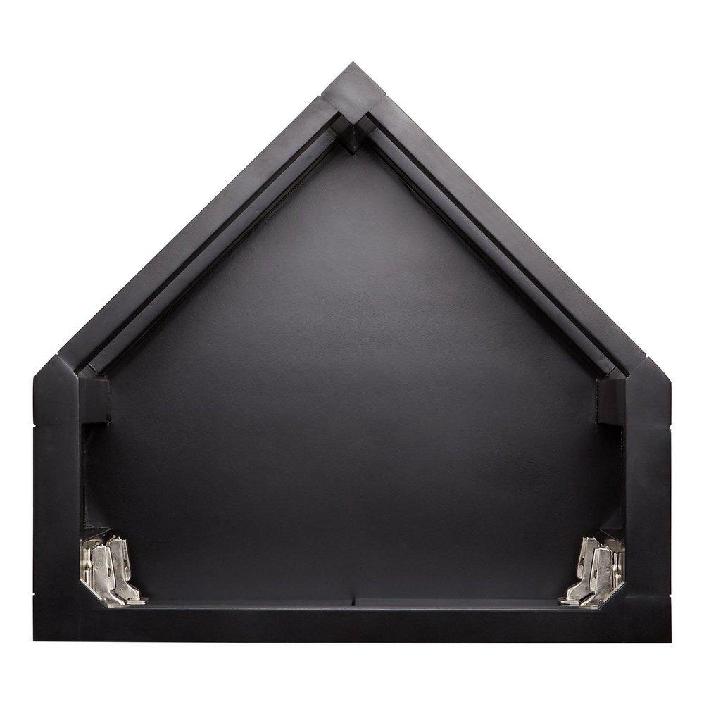 Signature Hardware Black 24 in. Floor Mount Vanity in Black with Satin Brass 