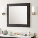 36 in. Rectangular Vanity Mirror in Rustic Black