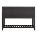 Signature Hardware Rustic Black 48 in. Floor Mount Vanity in Rustic Black with Satin Brass 