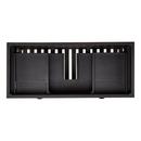 Signature Hardware Rustic Black 48 in. Floor Mount Vanity in Rustic Black with Satin Brass 