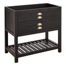 Signature Hardware Antique Black 36 in. Floor Mount Vanity 