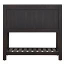 Signature Hardware Antique Black 36 in. Floor Mount Vanity in Antique Black with Satin Brass 