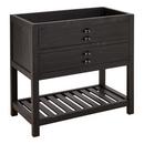 Signature Hardware Antique Black 36 in. Floor Mount Vanity in Antique Black with Matte Black 