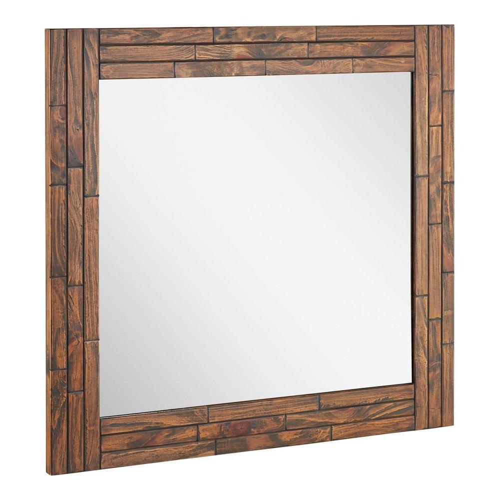 Signature Hardware Farmhouse Brown 36 in. Rectangular Vanity Mirror 