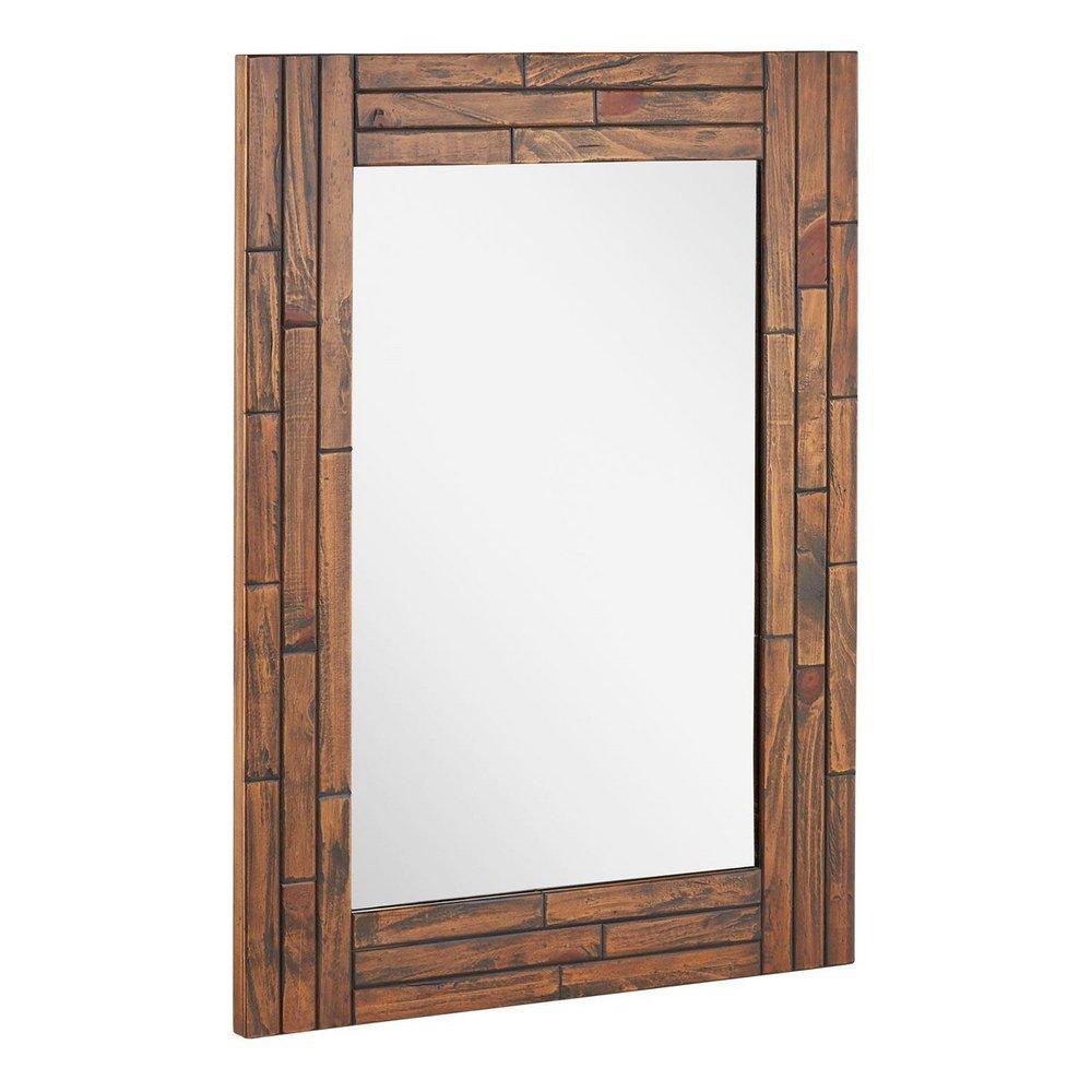 Signature Hardware Farmhouse Brown 24 in. Rectangular Vanity Mirror 