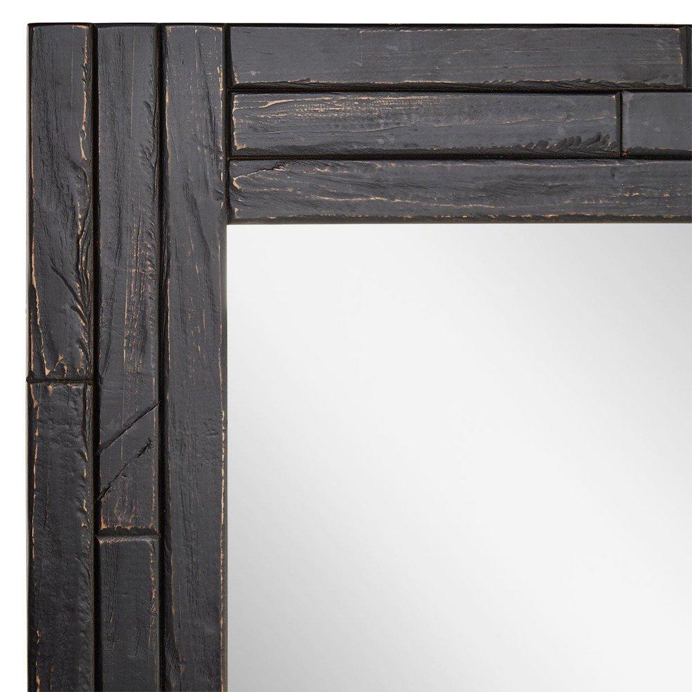 Signature Hardware Rustic Black 24 in. Rectangular Vanity Mirror 