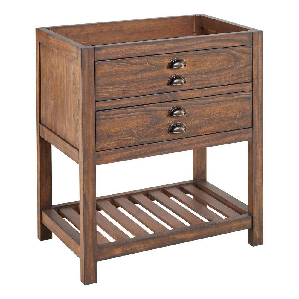 Signature Hardware Farmhouse Brown 30 in. Floor Mount Vanity 