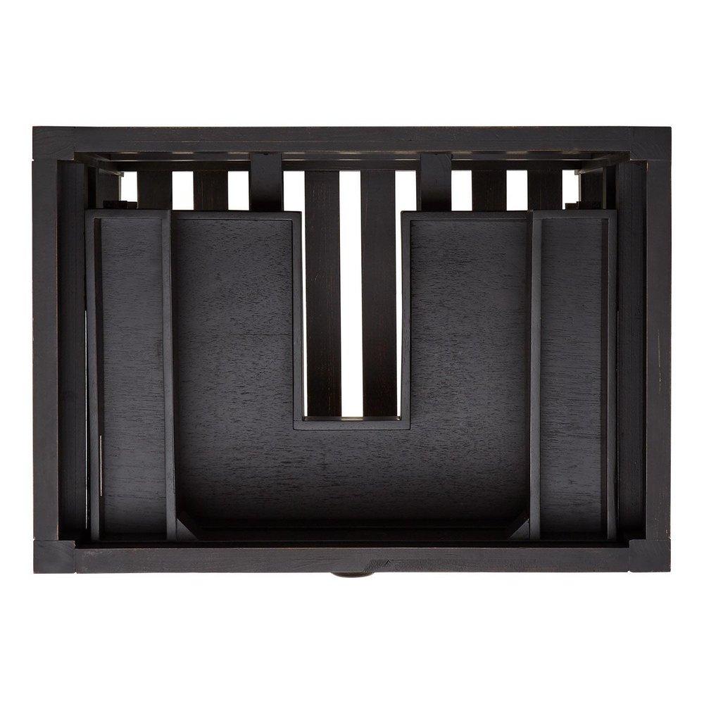 Signature Hardware Rustic Black 30 in. Floor Mount Vanity in Rustic Black with Matte Black 