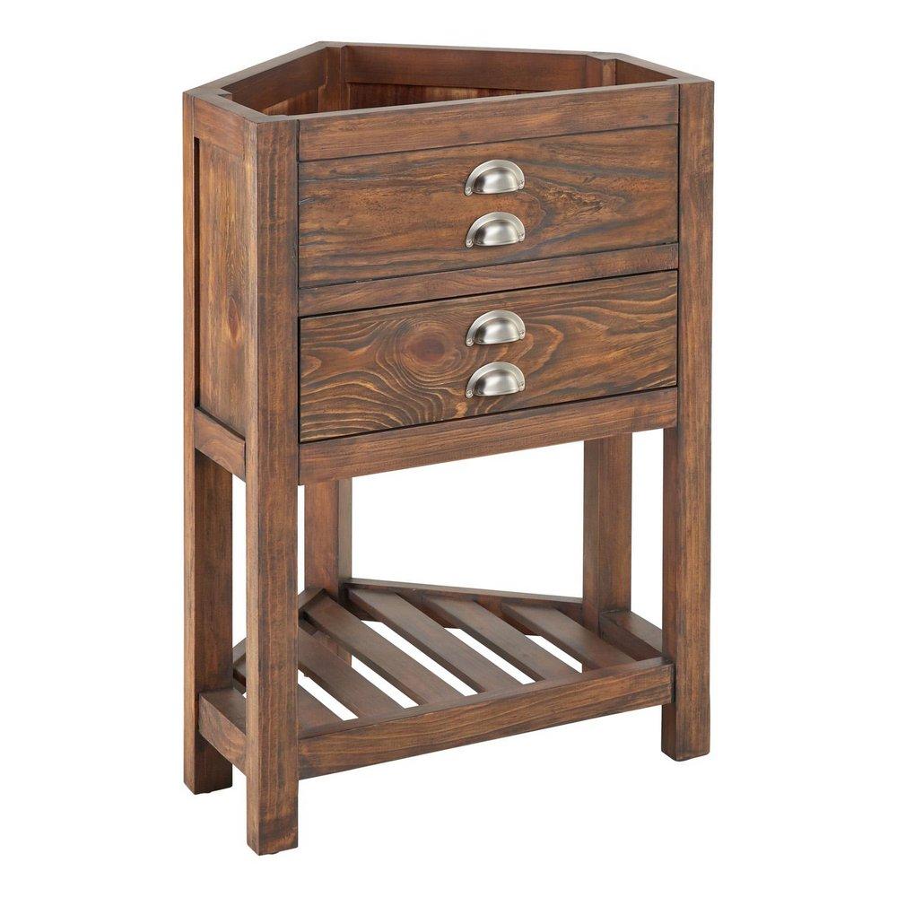 Signature Hardware Farmhouse Brown 24 in. Floor Mount Vanity 