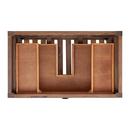 Signature Hardware Farmhouse Brown 36 in. Floor Mount Vanity in Antique Black with Satin Brass 