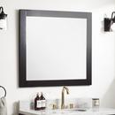 34 in. Rectangular Vanity Mirror in Black (Set of 2)