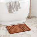 Teak Bathroom Floor Mat in Natural
