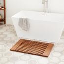 Signature Hardware Natural Teak Bathroom Floor Mat 