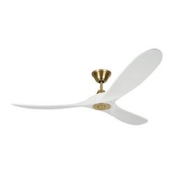 60in. Ceiling Fan with Remote Control in Rubberized White/Brushed Steel