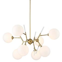 8-Light 36 in. Wide Chandelier in Honey Gold