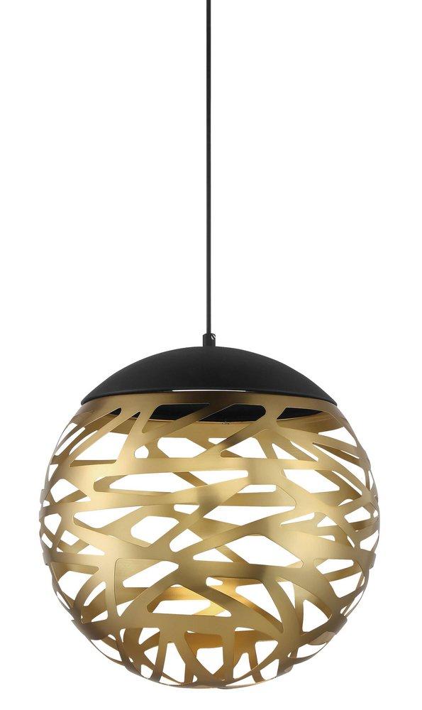 20W 10Light Integrated LED LED Pendant in Coal and Honey Gold 