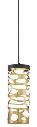 LED Mini Pendant in Coal/Honey Gold 