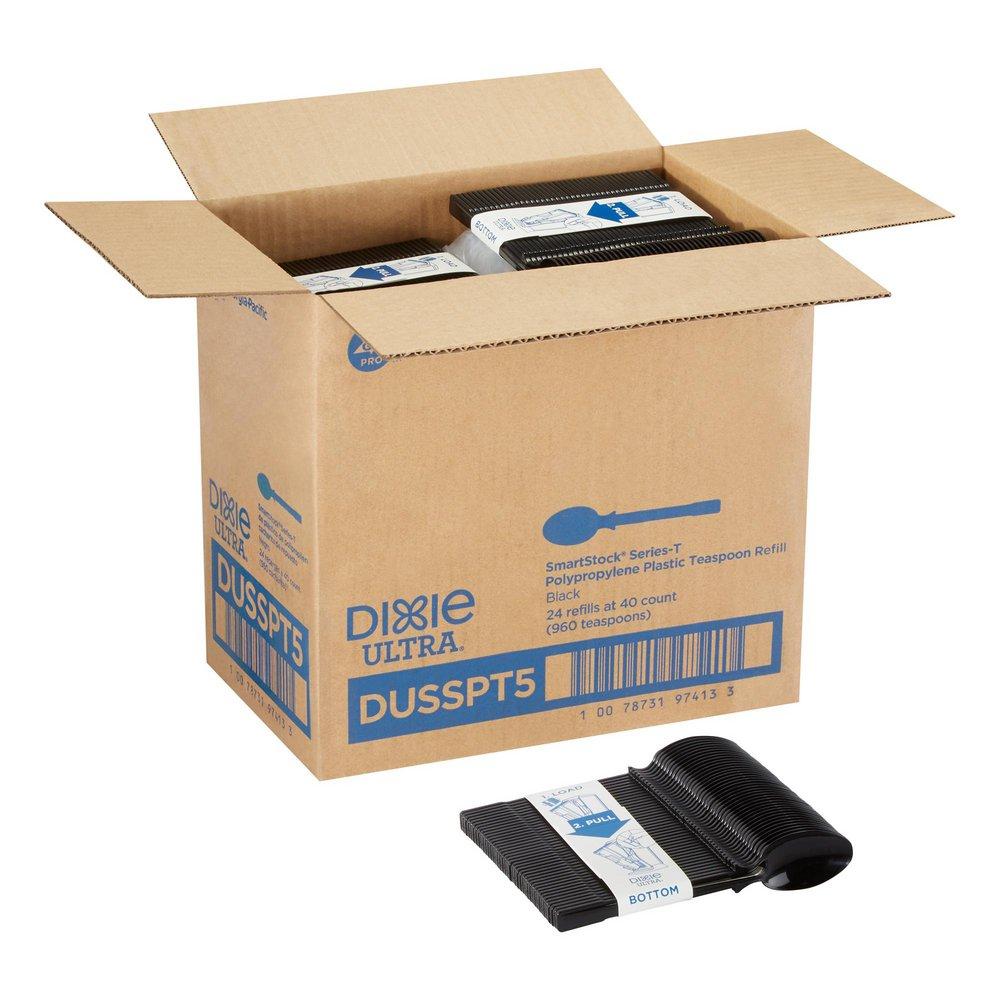 Georgia-Pacific Black Plastic Spoon Refill (Case of 960) 