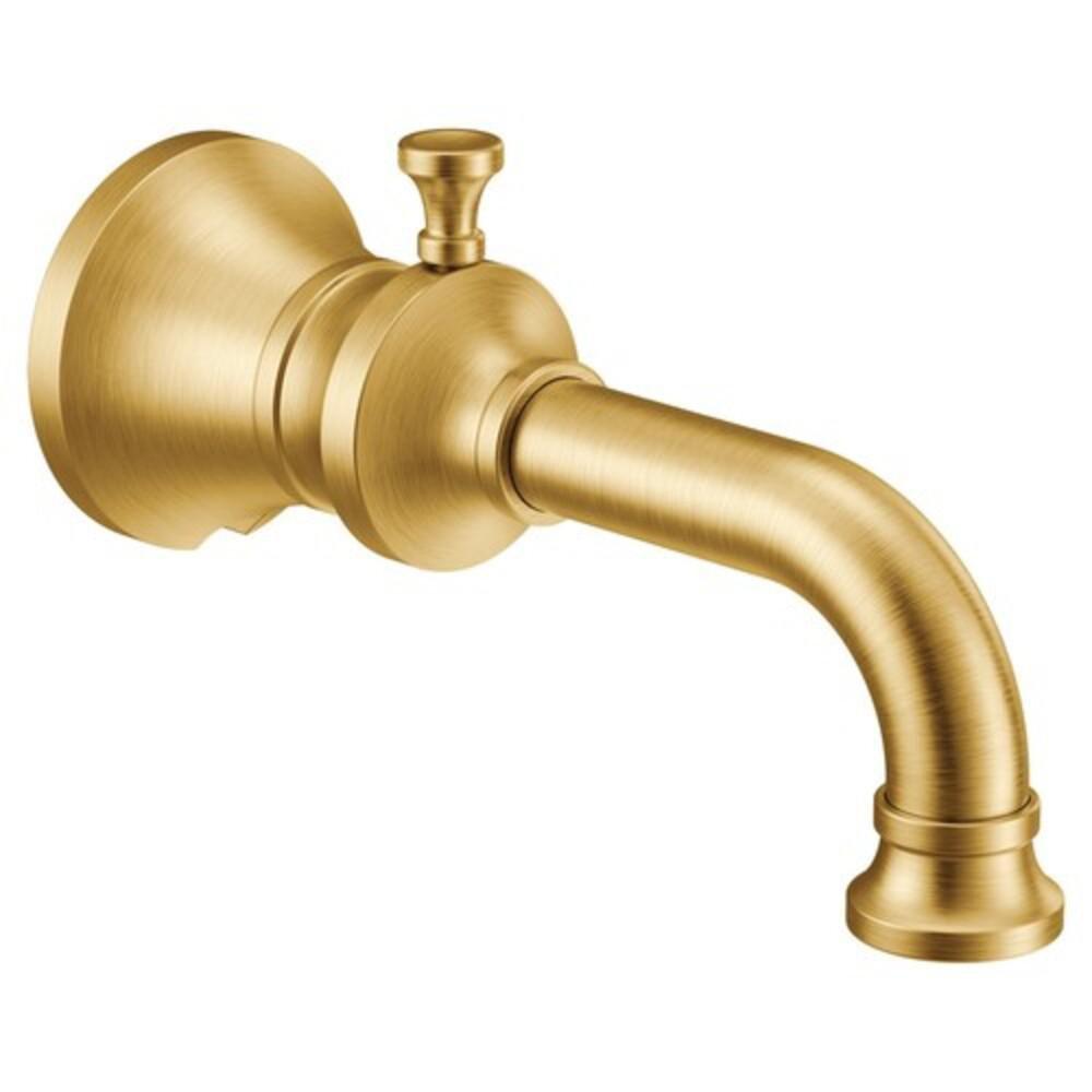 Moen Brushed Gold 1/2 x 8-13/16 in. Slip Metal Tub Spout 