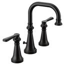 Moen Matte Black Two Handle Widespread Bathroom Sink Faucet Lever Handle 