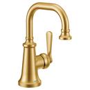 Single Handle Monoblock Bathroom Sink Faucet in Brushed Gold