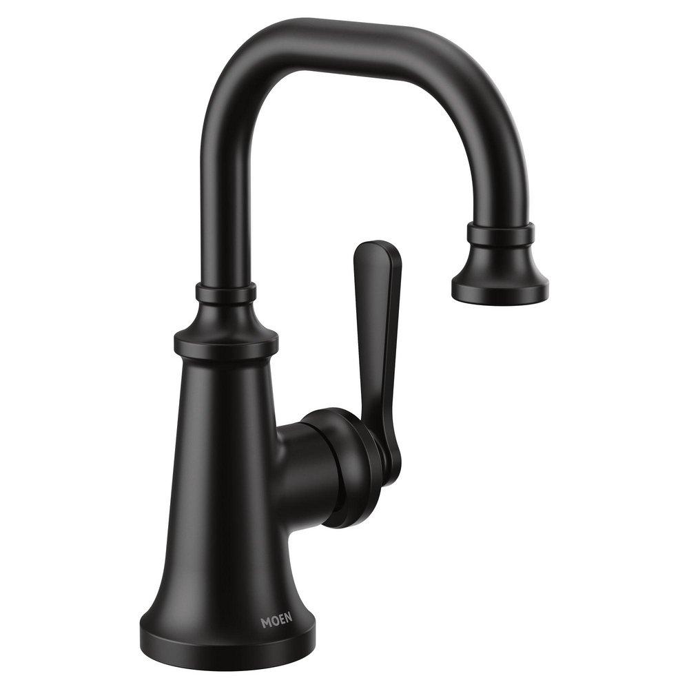Moen Matte Black Single Handle Monoblock Bathroom Sink Faucet 