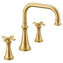 Single Handle Roman Tub Faucet in Brushed Gold 
