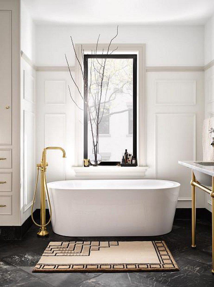 Moen Brushed Gold Single Handle Lever Floor Mount Filler (Trim Only) 
