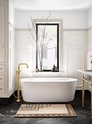 Moen Brushed Gold Single Handle Lever Floor Mount Filler (Trim Only) 
