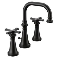 Two Handle Widespread Bathroom Sink Faucet in Matte Black