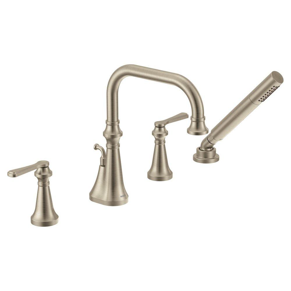 Moen Brushed Nickel Two Handle Roman Tub Faucet 