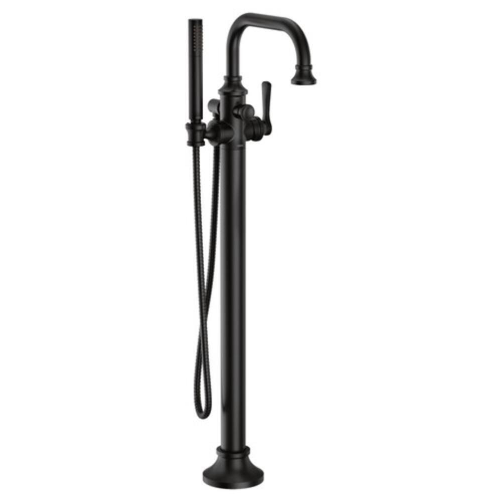 Moen Matte Black Single Handle Lever Floor Mount Filler 