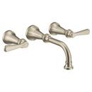 Two Handle Widespread Bathroom Sink Faucet in Brushed Nickel