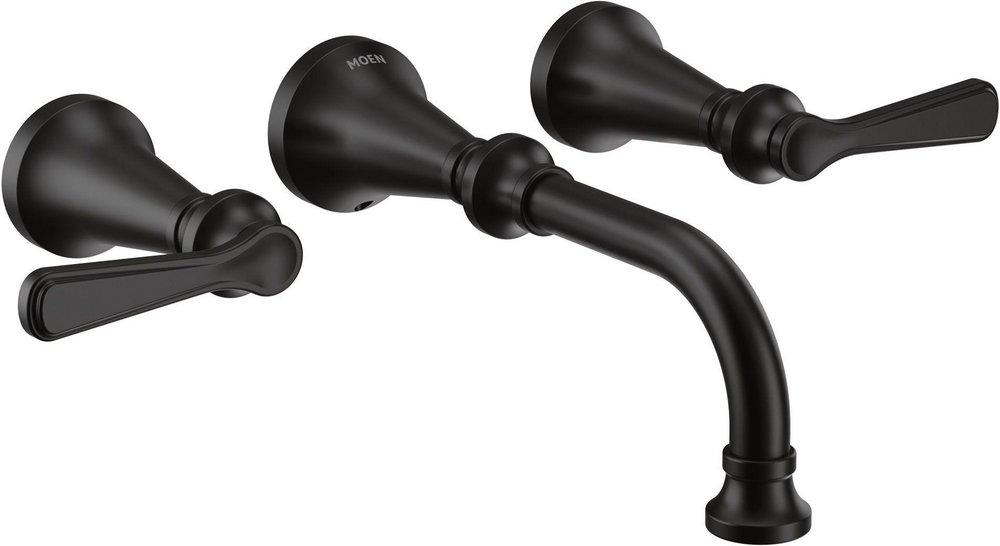 Two Handle Bathroom Sink Faucet in Matte Black 