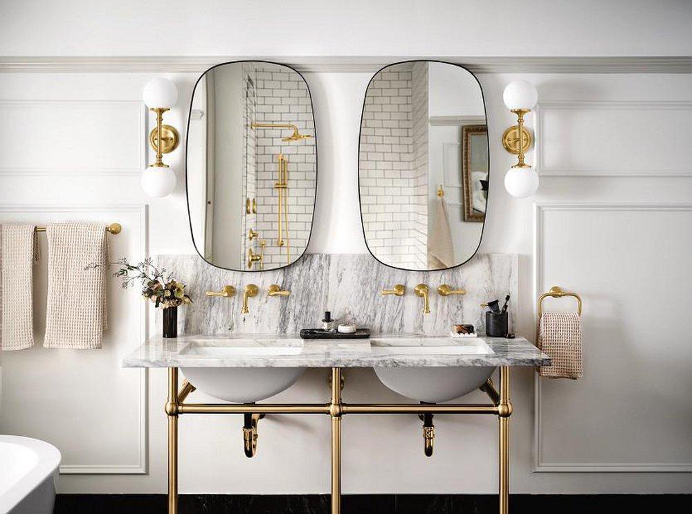 Moen Brushed Gold Two Handle Widespread Bathroom Sink Faucet Lever 