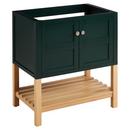 Signature Hardware Hunter Green 30 in. Floor Mount Vanity in Hunter Green, White Oak with Brushed Nickel 