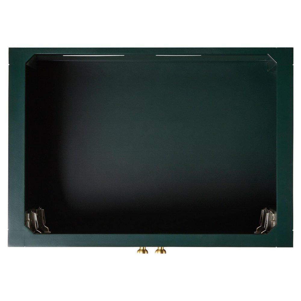 Signature Hardware Hunter Green 30 in. Floor Mount Vanity in Hunter Green, White Oak with Brushed Nickel 