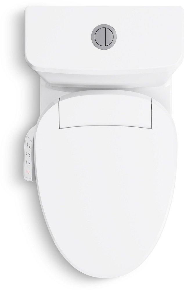 KOHLER White 1.28 gpf Elongated Floor Mount One Piece Toilet 