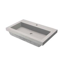 30 in. Trough Bathroom Sink in Ash