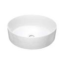 16 in. Vessel Mount Round Glass Bathroom Sink in Bianca