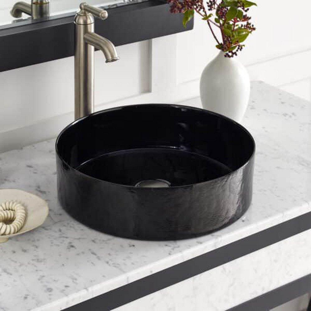 Native Trails Deep Abyss Vessel Mount Bathroom Sink 