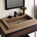 30 in. Drop-in Rectangular Concrete Bathroom Sink in Earth