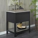 30 SOLACE VANITY IN MIDNIGHT OAK WITH ASH SHELF 