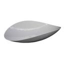 20 in. Vessel Mount Oval Glass Bathroom Sink in Bianca