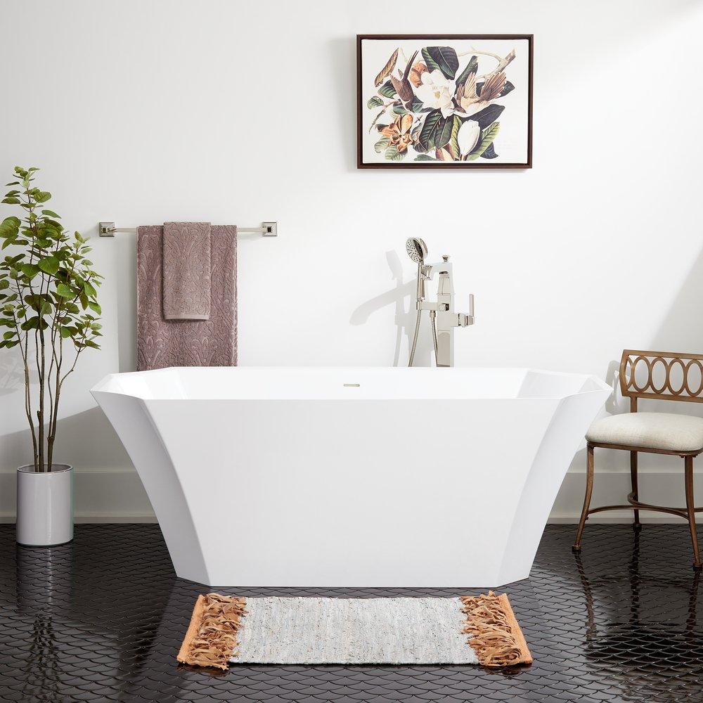 Signature Hardware White 67 x 32 in. Freestanding Bathtub 