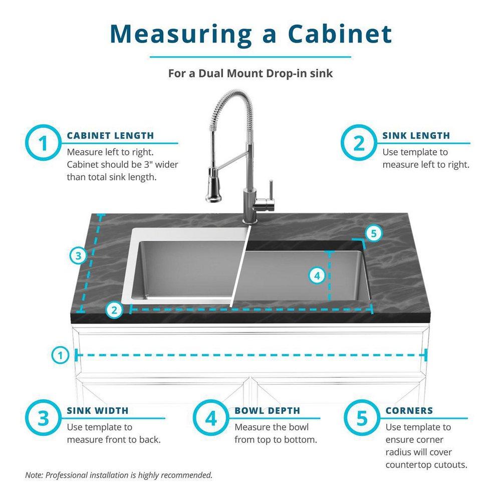 Elkay Polished Satin 33 x 22 in. 1-Hole Stainless Steel Single Bowl Dual Mount Kitchen Sink 