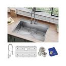 Elkay Polished Satin 33 x 22 in. 1-Hole Stainless Steel Single Bowl Dual Mount Kitchen Sink 