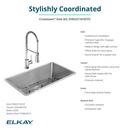 Elkay Polished Satin 32-1/2 x 18 in. 1-Hole Stainless Steel Single Bowl Undermount Kitchen Sink 