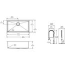 Elkay Polished Satin 32-1/2 x 18 in. 1-Hole Stainless Steel Single Bowl Undermount Kitchen Sink 