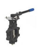 4 High Performance Butterfly 150 Lug Carbon Body SS Disc 17 4 Stem PTFE Seat Lever-Lock Operator
